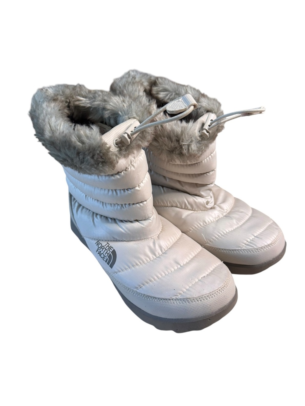 The North Face Thermoball Micro-Baffle Ivory Off White Booties Size 8